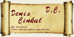 Denis Ćinkul vizit kartica